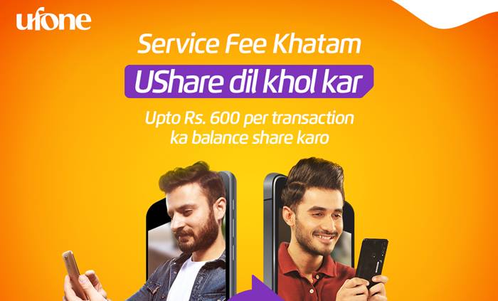 Ufone’s UShare service is now free of cost now