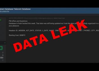 Data Leak Pakistani Mobile Users