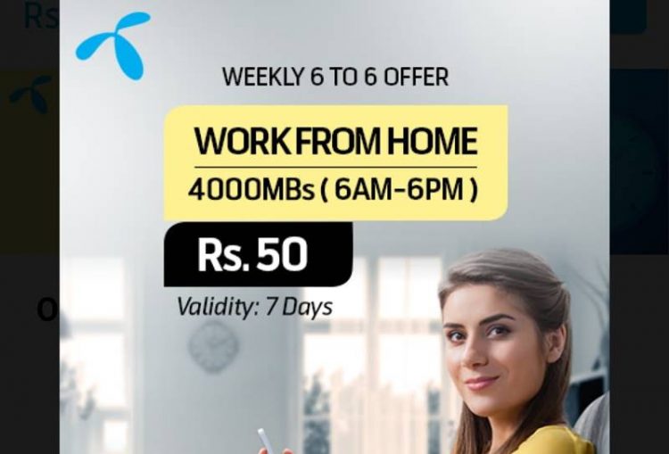 Telenor Introduces Work from Home offer in Just Rs 50