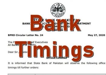 Bank Timings in Pakistan