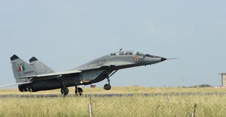 Indian Air Force MiG-29 fighter jet crashes