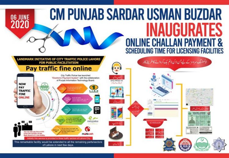 Online traffic challan payment license appointment booking