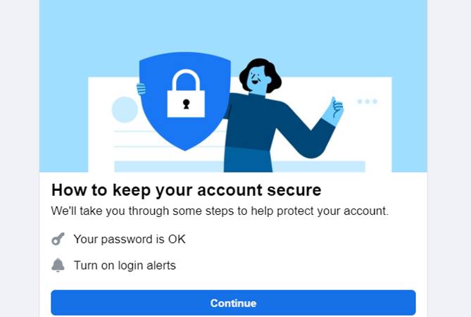 Facebook account security, facebook