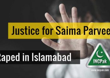 Justice for Saima Parveen, Saima Parveen, Raped in Islamabad Rape Pakistan