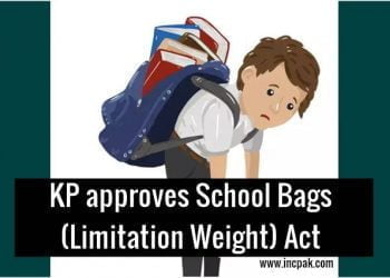 KP school bags, KP school bags (limitation weight) act