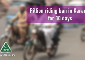 Pillion riding ban Karachi, Pillion riding, Pillion riding Karachi