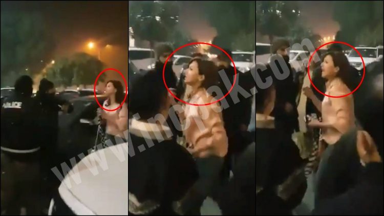 Girl Gloria Jeans Lahore, Girl Slaps Policeman, Kanza, Policeman, Gloria Jeans Phase V DHA