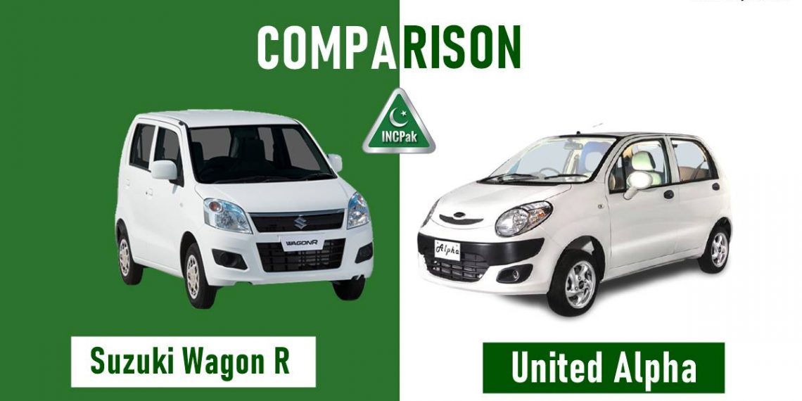 United Alpha, Suzuki Wagon R, United Alpha Suzuki Wagon R, Alpha Wagon R, United Alpha Comparison, United Alpha vs Suzuki Wagon R, Alpha Vs Wagon R