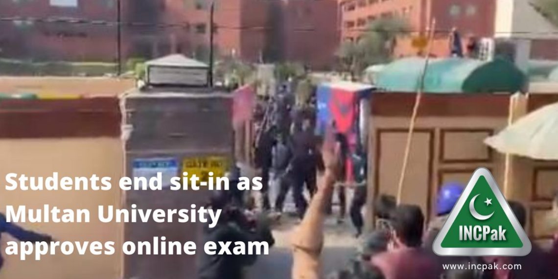 Students end sit-in as Multan University approves online exam