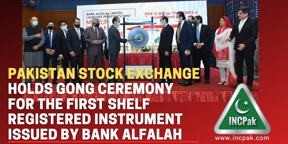 PSX Holds Gong Ceremony for the First Shelf Registered Instrument Issued by Bank Alfalah