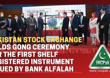 PSX Holds Gong Ceremony for the First Shelf Registered Instrument Issued by Bank Alfalah