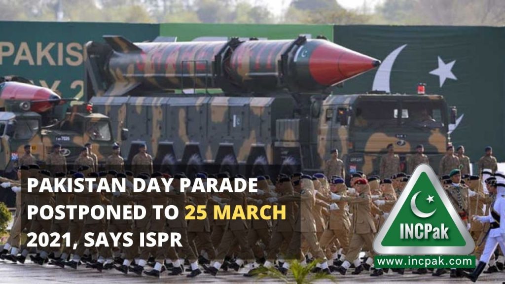 Pakistan Day Parade, Pakistan Day Parade Postponed, Pakistan Day