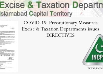 Islamabad Excise & Taxation Department issues directive