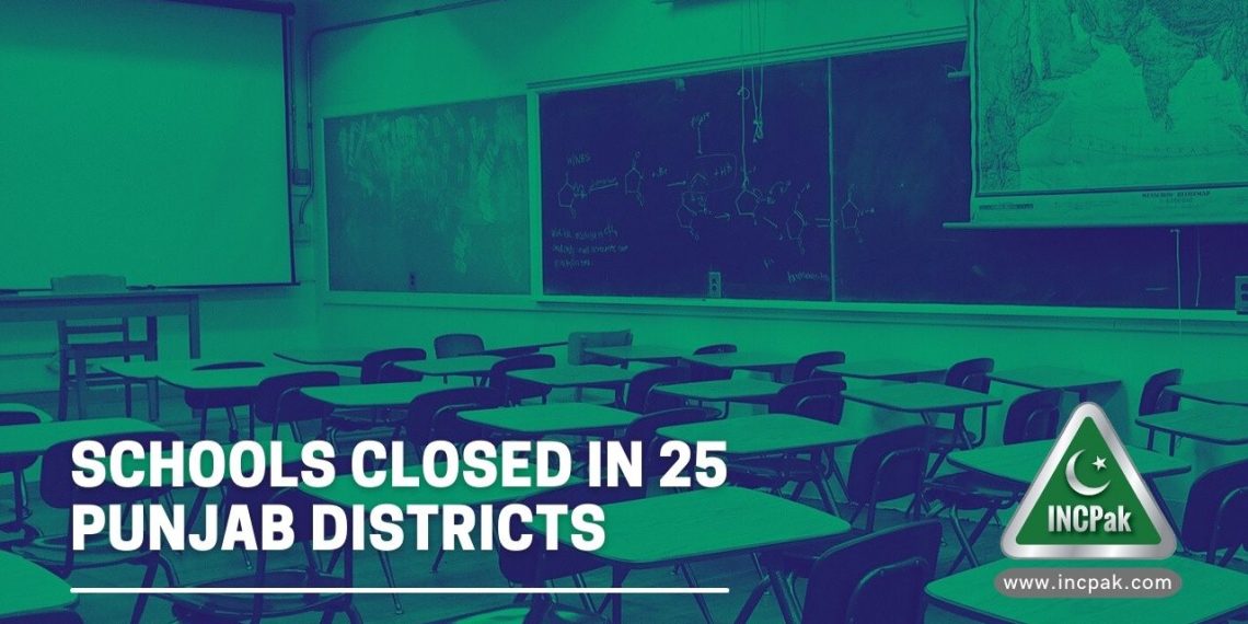 Schools in Punjab, Schools Closed