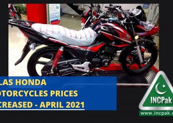 Atlas Honda motorcycles prices increased - April 2021