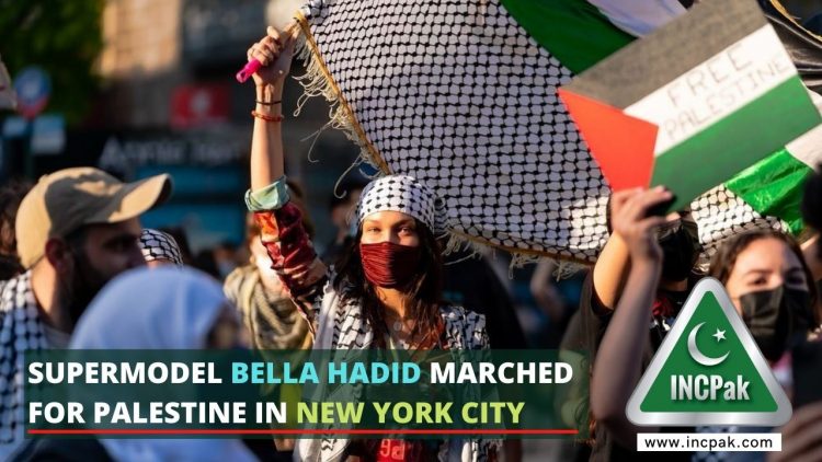 Supermodel Bella Hadid marched for Palestine in New York city