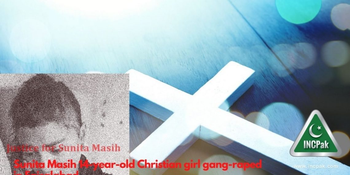 Sunita Masih 14-year-old Christian girl gang-raped in Faisalabad