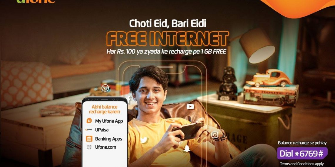 Ufone offers generous free data 'Eidi' on mobile top-ups