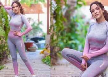 Actress Anoushay Abbasi wearing gym outfit pictures