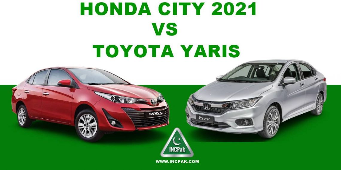 Honda City 2021 vs Toyota Yaris, Honda City 2021, 6th Generation Honda City , New Honda City 2021 vs Toyota Yaris, Toyota Yaris