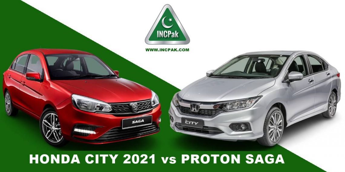 Honda City 2021 vs Proton Saga - Brief Comparison.