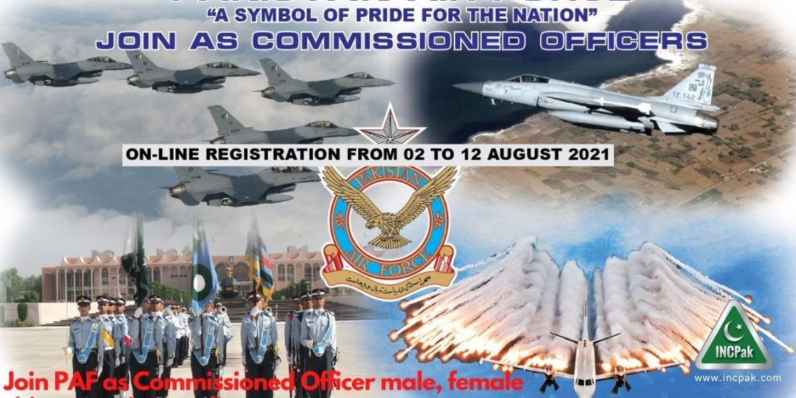 Join PAF as Commissioned Officer male, female citizens register online