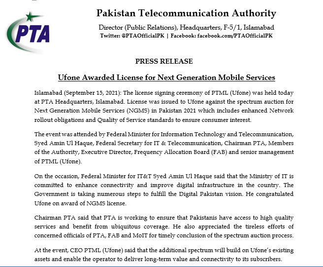 PTA Press Release Copy