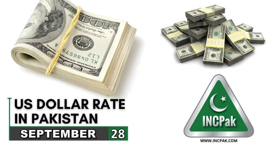 USD to PKR, Dollar Rate in Pakistan - 28 September 2019, Open