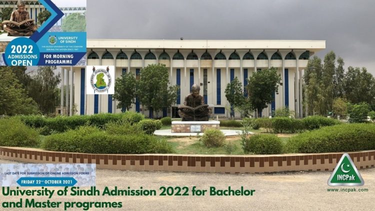 University of Sindh Admission 2022 for Bachelor and Master programes