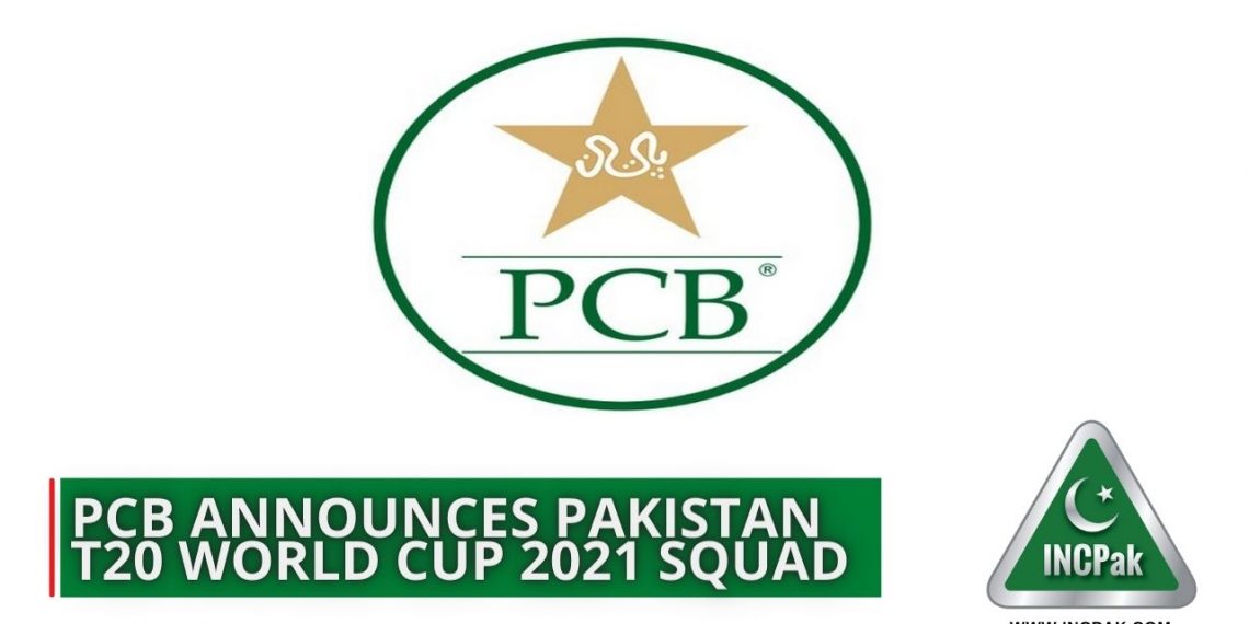 Pakistan T20 World Cup 2021 Squad, T20 World Cup 2021 Squad, Pakistan Squad