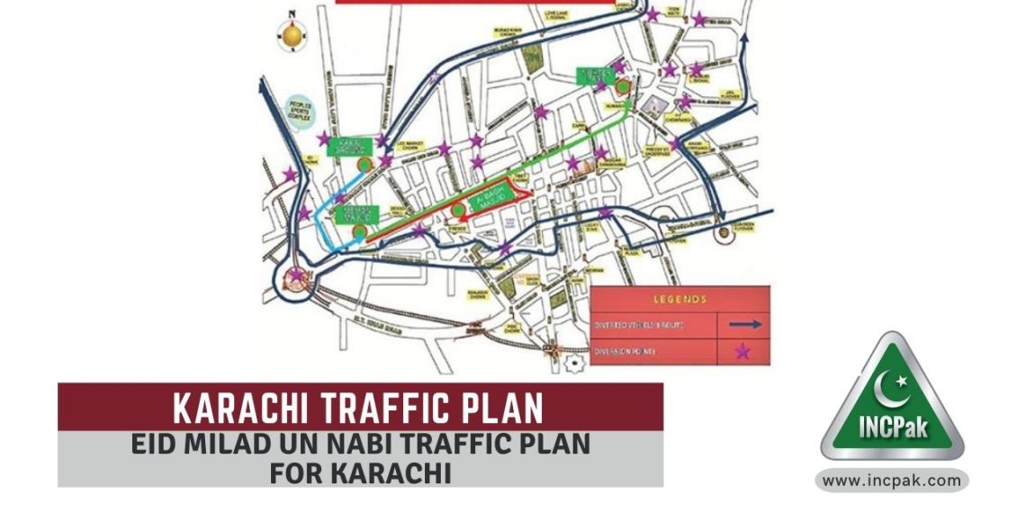 Karachi Traffic Plan, Eid Milad un Nabi, 12 Rabi ul Awal