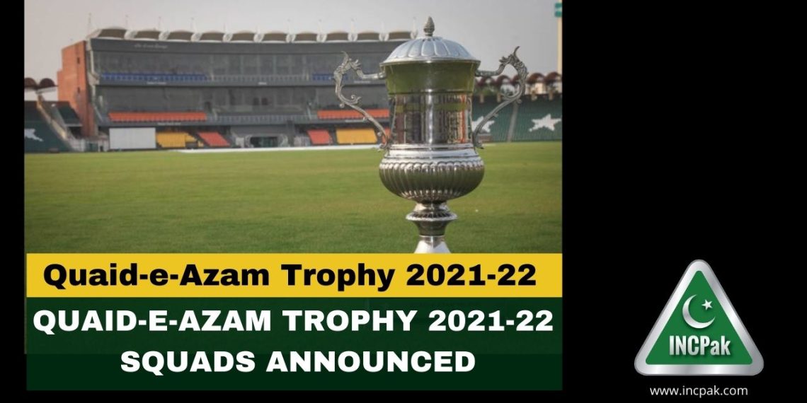 Quaid-e-Azam Trophy 2021-22 Squads, Quaid-e-Azam Trophy 2021-22, Quaid-e-Azam Trophy