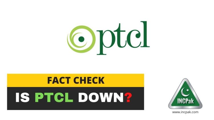 PTCL Down in Pakistan, PTCL Down