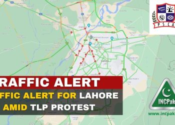 Traffic Alert Lahore, Traffic Alert, TLP Protest, TLP Dharna