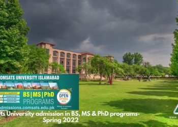 Comsats University admission in BS, MS & PhD programs-Spring 2022