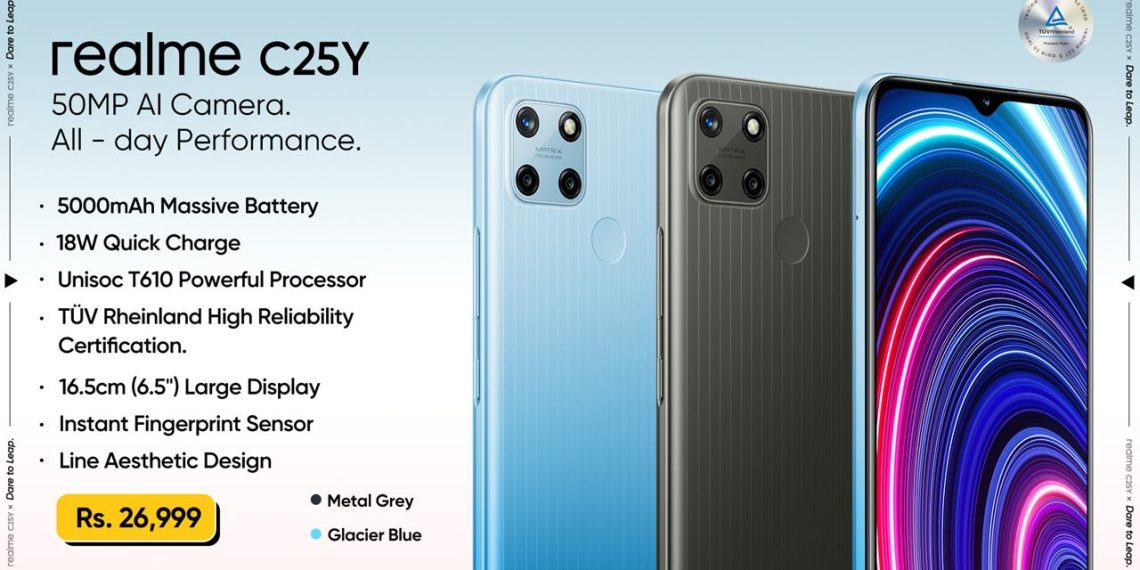 the realme C25Y Smartphone for just PKR 26,999/-