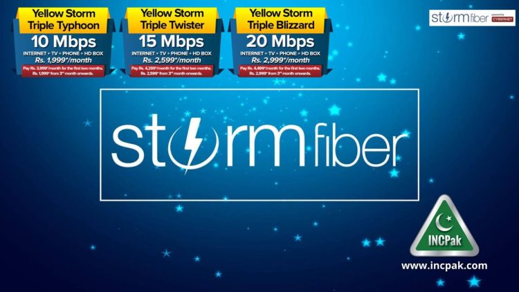 Stormfiber Internet Packages, StormFiber Promotional Packages, StormFiber Packages, StormFiber Islamabad, StormFiber