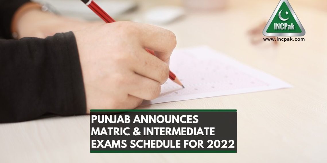 Matric Exams, Intermediate Exams, Punjab