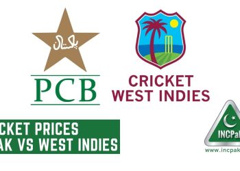 Ticket Prices Pakistan Vs West Indies, Ticket Pakistan vs West Indies