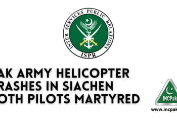 Pak Army Helicopter crashes in Siachen both pilots martyred