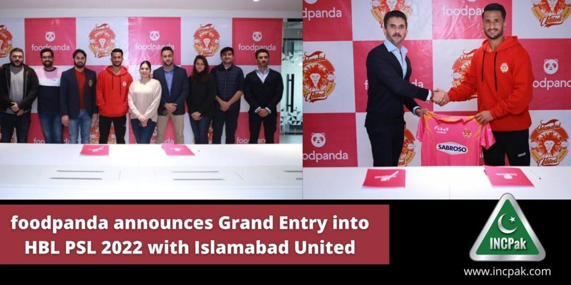 foodpanda announces Grand Entry into HBL PSL 2022 with Islamabad United