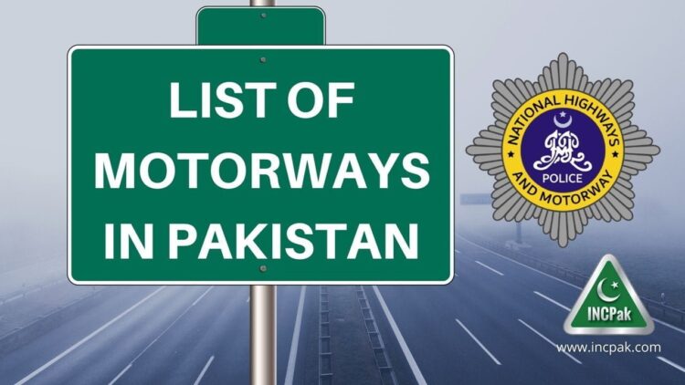 List of Motorways in Pakistan