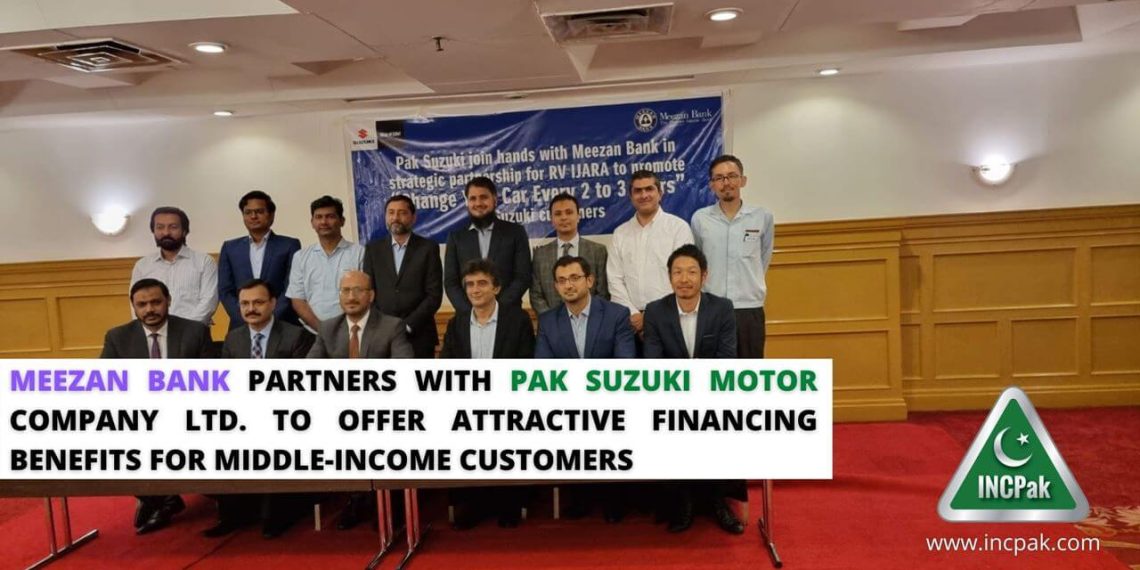 Meezan Bank partners with Pak Suzuki Motor Company Ltd.