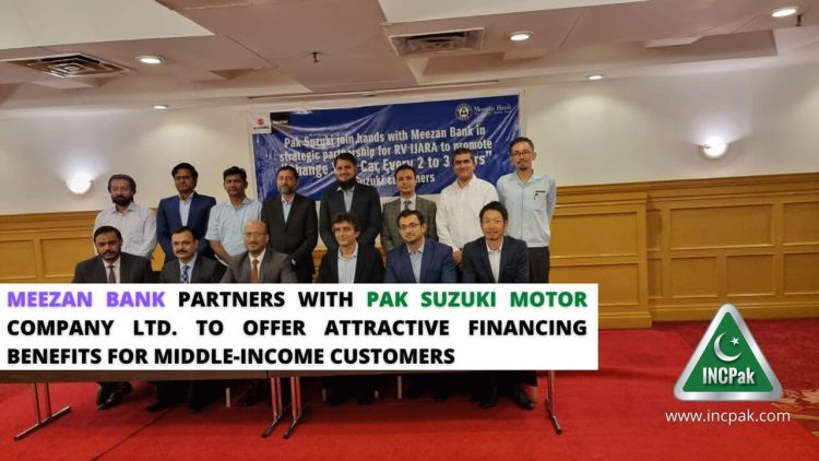 Meezan Bank partners with Pak Suzuki Motor Company Ltd.