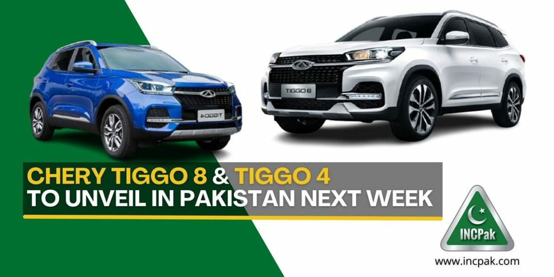 Chery Tiggo 8, Chery Tiggo 4, Chery Tiggo 8 Pakistan, Chery Tiggo 4 Pakistan, Gandhara Nissan, Chery Tiggo 8 Price in Pakistan, Chery Tiggo 4 Price in Pakistan