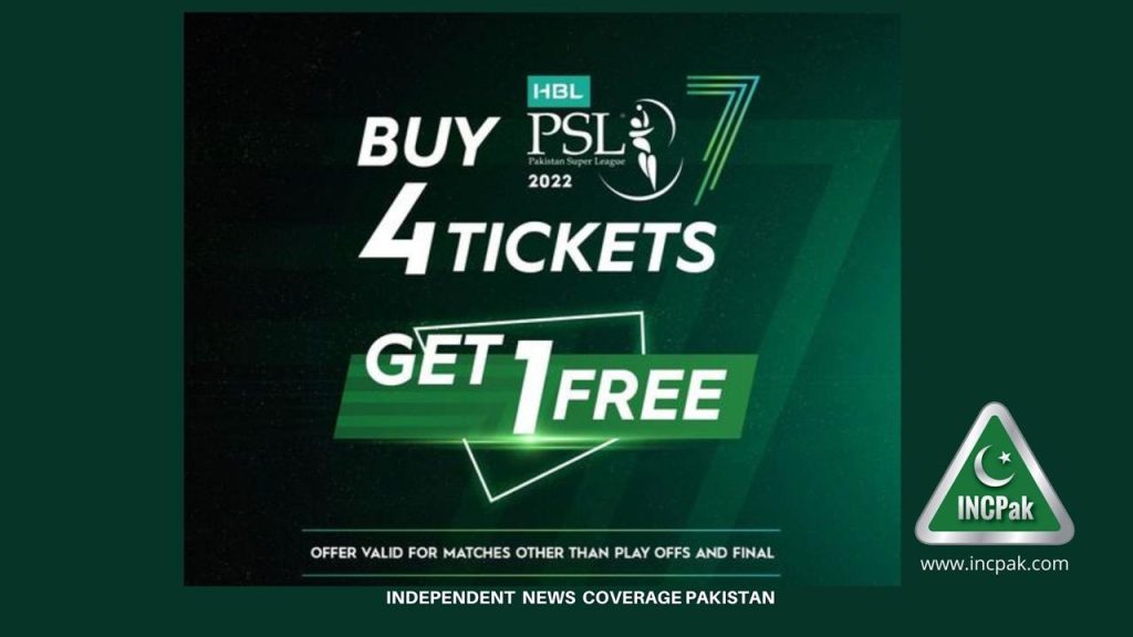 PSL 7 Tickets, PSL 2022 Tickets, Buy 4 Get 1 Free