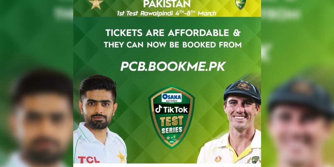 Pakistan Australia Test Series, Tickets