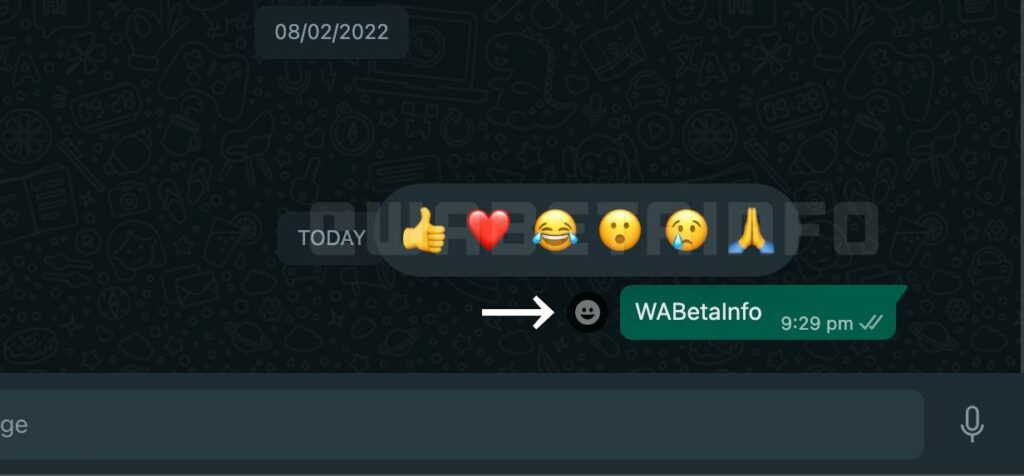 WhatsApp Message Reactions, WhatsApp