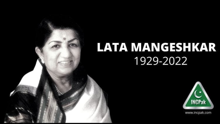 Legendary Singer Lata Mangeshkar passes away at 94 - INCPak