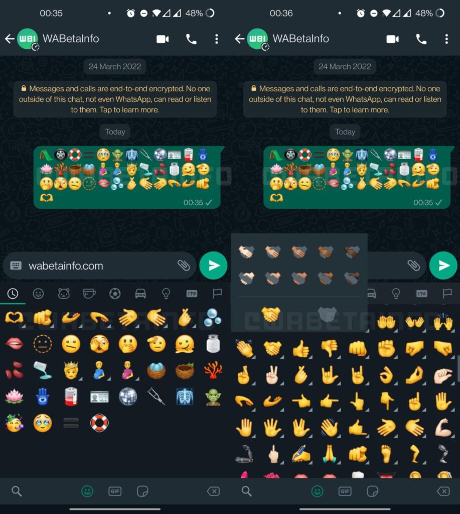 WhatsApp Emojis, WhatsApp